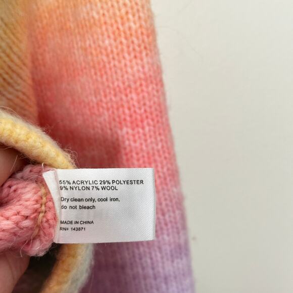 FRANKIES BIKINIS Bowie Cropped Knit Sweater Cotton Candy Sz S {ZZ18} - Picture 8 of 8